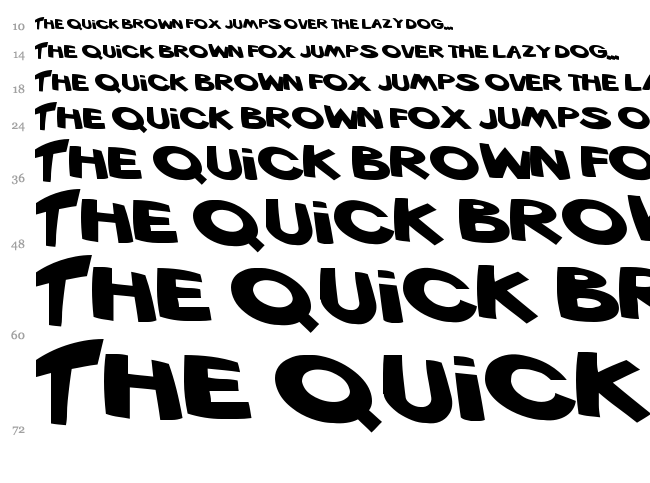 VTC Scream it Loud font waterfall